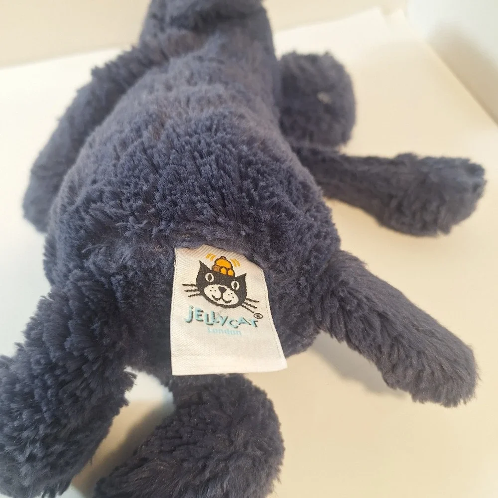 Jellycat Bashful Blue Elephant Retired Navy Blue White Tusk London‎ Toy 12